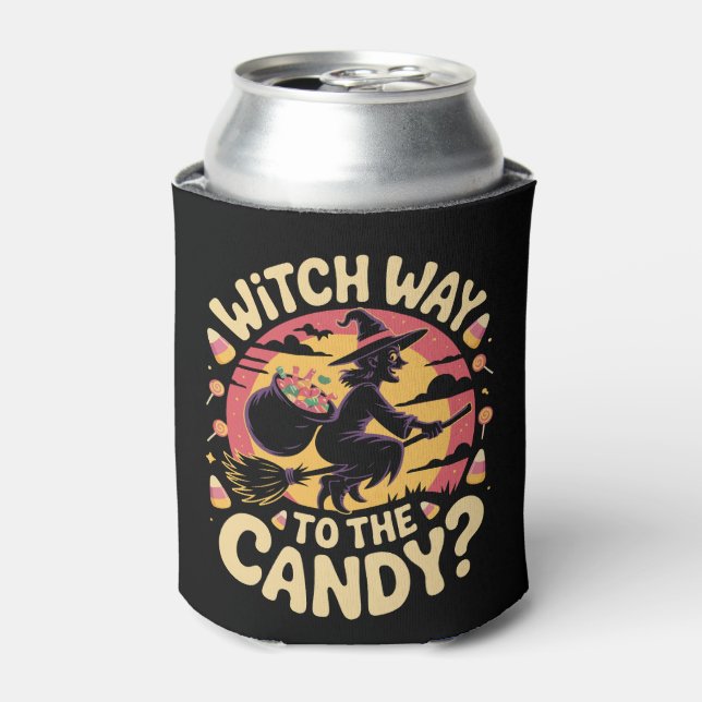Rafraîchisseur Pour Canette Chemin de sorcière au T-shirt Candy Halloween (Can devant)