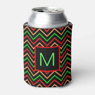 Rafraîchisseur Pour Canette Chevron Cool Coloré sur Monogramme Noir