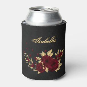 Rafraîchisseur Pour Canette Chic bordeaux et or noir