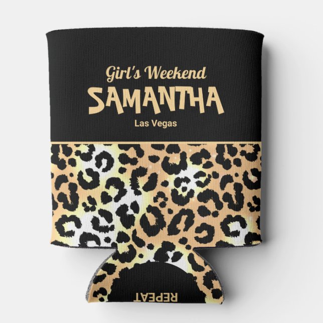 Rafraîchisseur Pour Canette Chic Girls Weekend Wild Empreinte de léopard (Dos)