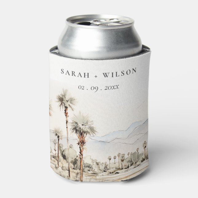 Rafraîchisseur Pour Canette Chic Palm Springs California Mariage paysager (Can devant)