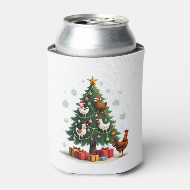 Rafraîchisseur Pour Canette Chicken Cow Goat Horse Farm Animal Farmer Christma (Can devant)