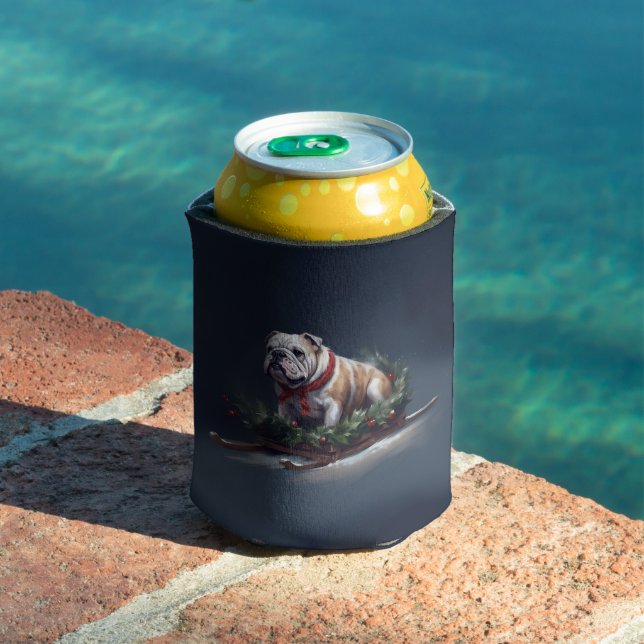Rafraîchisseur Pour Canette Chien de taureau neige hiver (Piscine in situ)