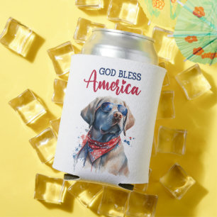 Rafraîchisseur Pour Canette Chien-Lab patriotique