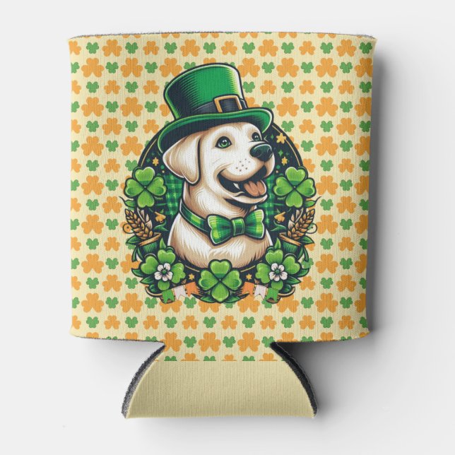 Rafraîchisseur Pour Canette Chien mignon de la Saint Patrick (Devant)