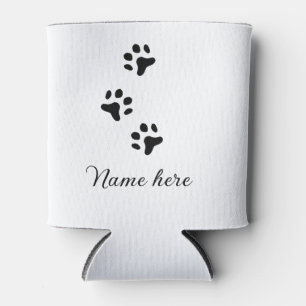 Rafraîchisseur Pour Canette Chien patte noir animal ajouter nom texte animal p