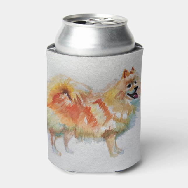Rafraîchisseur Pour Canette Chiens d'aquarelle allemands Spitz Pomeranian (Can devant)