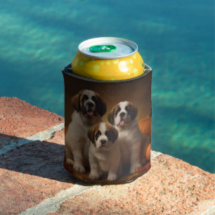 Rafraîchisseur Pour Canette Chiots Saint-Bernard Délice d'Automne Citrouille