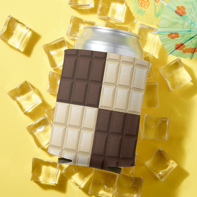 Rafraîchisseur Pour Canette Chocolat Brown Et Blanc (Été in situ)