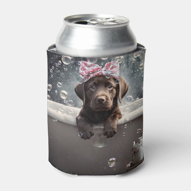 Rafraîchisseur Pour Canette Chocolate Labrador Puppy Dog Spa Cute (Can devant)