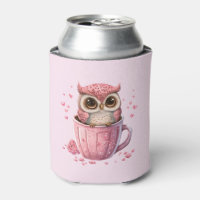 Chouette rose mignonne en coupe