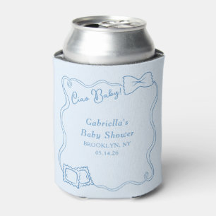 Rafraîchisseur Pour Canette Ciao Baby Pâtes Dessinées à la main Baby shower it