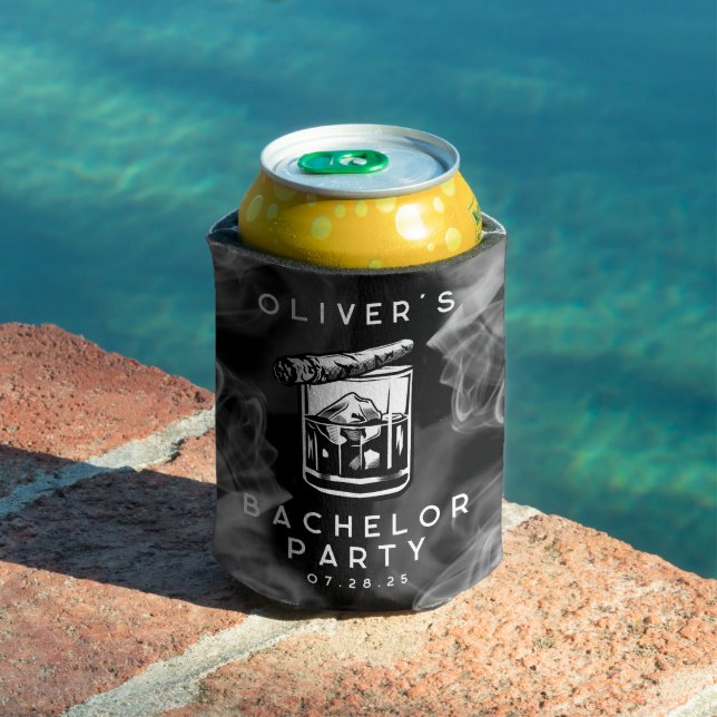 Rafraîchisseur Pour Canette Cigares et Whiskey noirs pour enterrement de vie d (Piscine in situ)