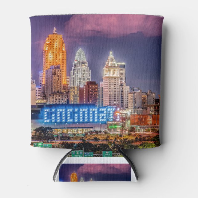 Rafraîchisseur Pour Canette Cincinnati Night Skyline Can Cooler 2019 (Devant)