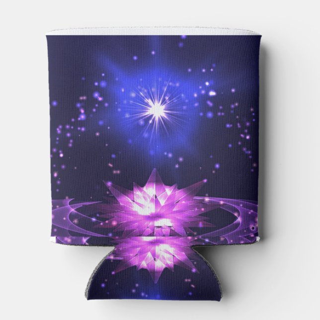 Rafraîchisseur Pour Canette Citation Namaste Purple Crystal Lotus & Star (Dos)