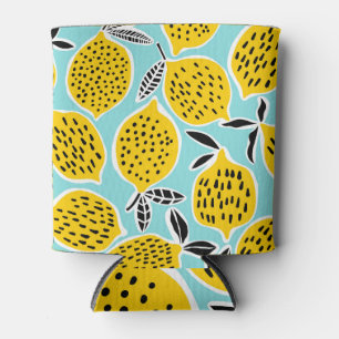 Rafraîchisseur Pour Canette Citron vintage : Motif sans fil tiré à la main