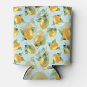 Rafraîchisseur Pour Canette Citrons Feuilles : Aquarelle Impression transparen