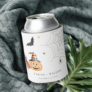 Rafraîchisseur Pour Canette Citrouille d'Halloween doux Spiderweb Mariage Éffr