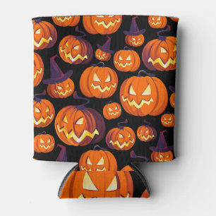 Rafraîchisseur Pour Canette Citrouilles d'Halloween : Motif Éffrayant sans cou