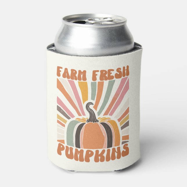 Rafraîchisseur Pour Canette Citrouilles frais de la ferme rétro (Can devant)
