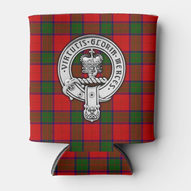 Rafraîchisseur Pour Canette Clan Donnachaidh (Robertson) Crest & Tartan (Devant)