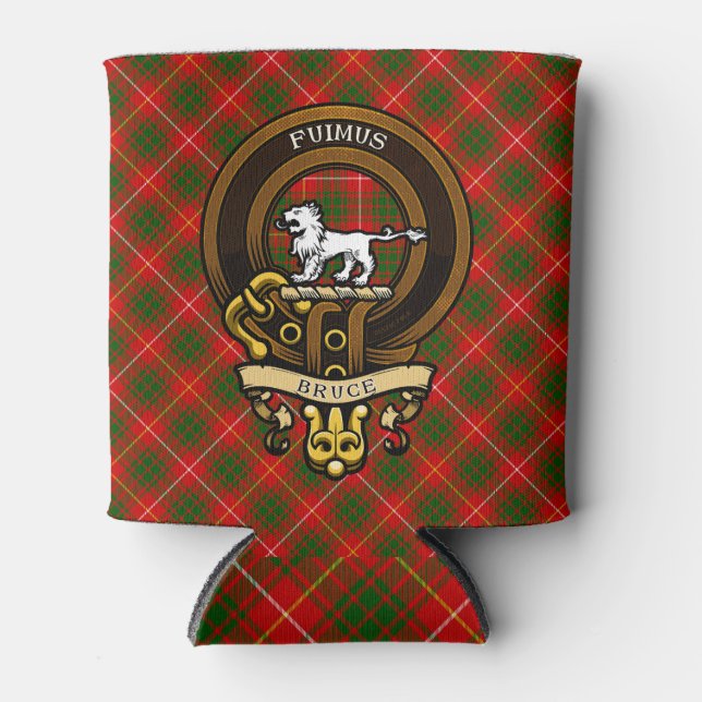 Rafraîchisseur Pour Canette Clan écossais Bruce Badge et Crest | Armoiries (Devant)