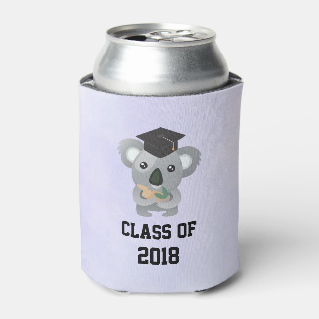 Rafraîchisseur Pour Canette Classe de l'ours Koala dans une casquette de gradu (Can devant)