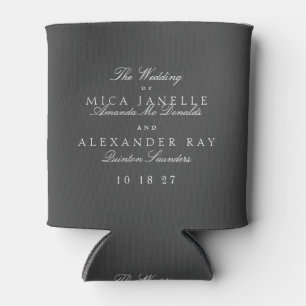 Rafraîchisseur Pour Canette Classique Formal Élégant gris foncé Mariage cadeau