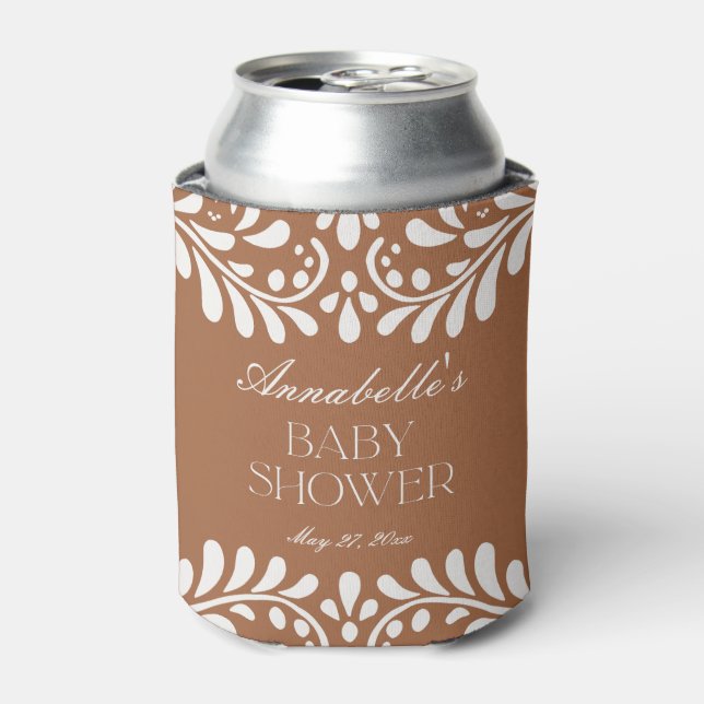 Rafraîchisseur Pour Canette Clay Talavera Carreaux Espagne Baby shower Fiesta (Can devant)