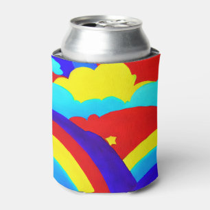 Rafraîchisseur Pour Canette Clouds arc-en-ciel colorés Enfants Motif