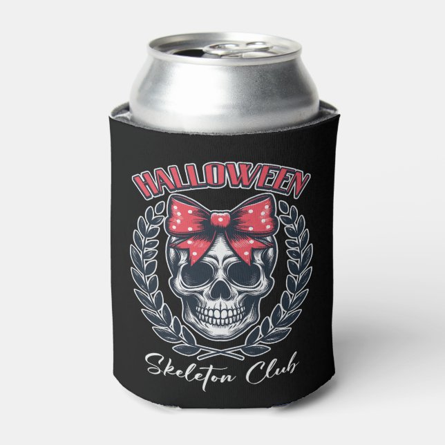Rafraîchisseur Pour Canette Club de squelette d'Halloween (Can devant)