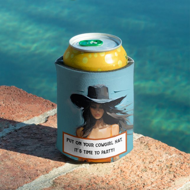 Rafraîchisseur Pour Canette Coastal cowgirl esthétique fête de 30e anniversair (Piscine in situ)