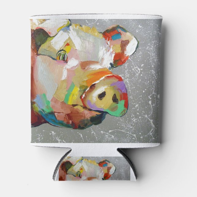 Rafraîchisseur Pour Canette Cochon drôle (Devant)