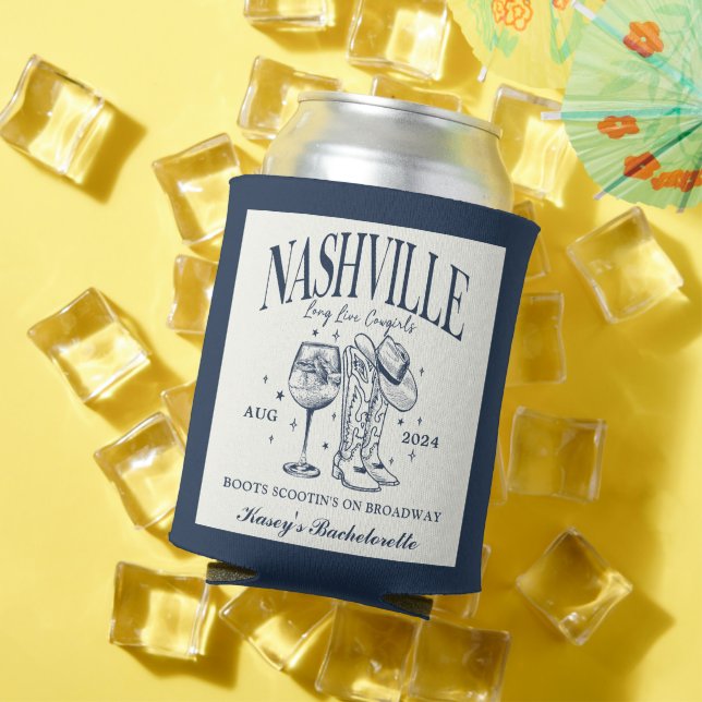 Rafraîchisseur Pour Canette Cocktail sur mesure Nashville Bachelorette Rodeo (Été in situ)