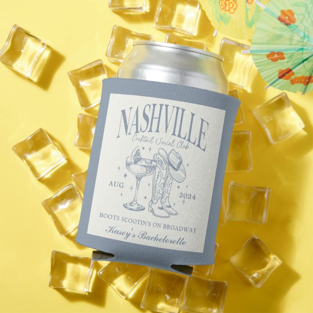 Rafraîchisseur Pour Canette Cocktail sur mesure Nashville Bachelorette Rodeo (Été in situ)