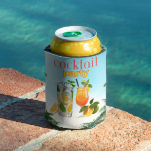 Rafraîchisseur Pour Canette Cocktail tropical bleu