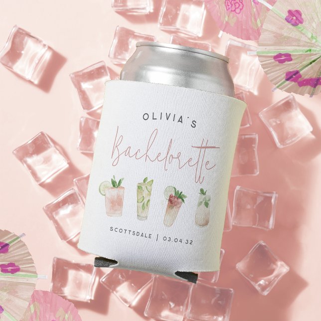 Rafraîchisseur Pour Canette Cocktails Aquarelle Enterrement Personnalisé (Créateur téléchargé)