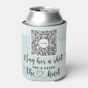 Rafraîchisseur Pour Canette Code QR Venmo de la future mariée Payez un verre à
