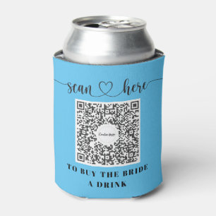Rafraîchisseur Pour Canette Code QR Venmo de la future mariée Payez un verre à