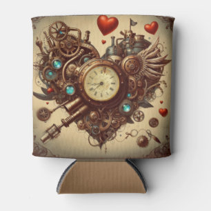 Rafraîchisseur Pour Canette Coeur Steampunk/Saint-Valentin