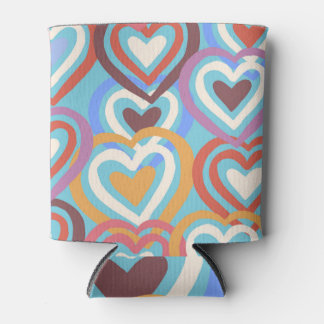 Rafraîchisseur Pour Canette Coeurs Drôle : Motif de texture sans Seamless.