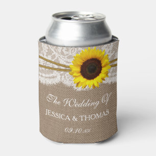 Rafraîchisseur Pour Canette Collection de Mariages de tournesols rustiques