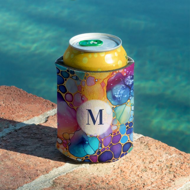 Rafraîchisseur Pour Canette Coloré alcool encre moderne aquarelles arrière - p (Piscine in situ)