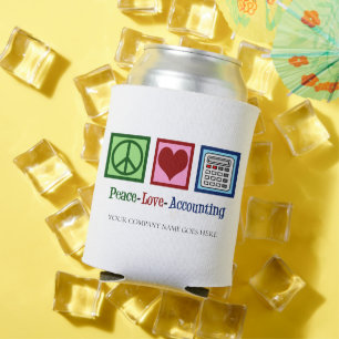 Rafraîchisseur Pour Canette Comptable Peace Love Office Comptable sur mesure