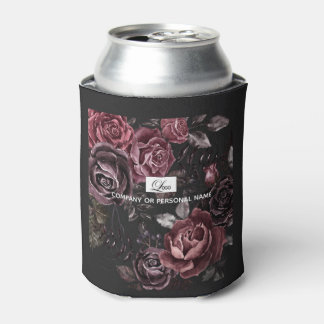 Rafraîchisseur Pour Canette Conception florale de rose noire romantique sombre