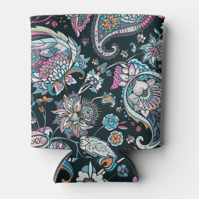 Rafraîchisseur Pour Canette Concombre de Paisley : motif traditionnel sans sou (Devant)