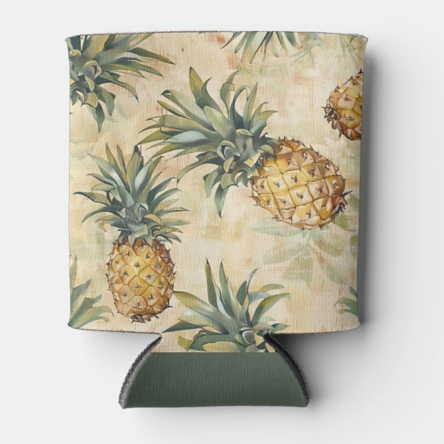 Rafraîchisseur Pour Canette Cooler à boisson ananas dansantes (Devant)