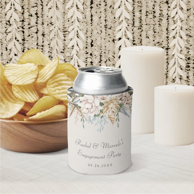 Rafraîchisseur Pour Canette Coquillages de plage Floral (Créateur téléchargé)