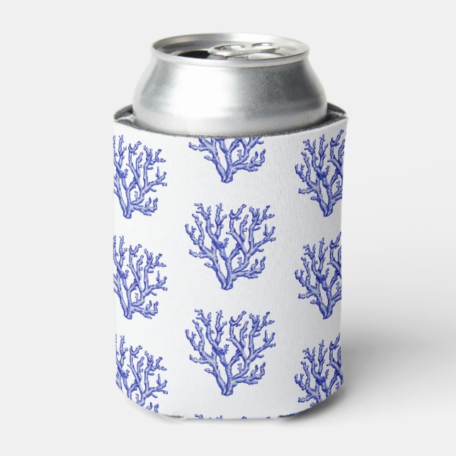 Rafraîchisseur Pour Canette Corail bleu et blanc (Can devant)