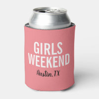 Coral Rose Girls Weekend Can Cooler